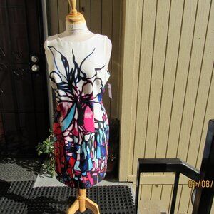#783  NEW WOMAN'S COLORFUL PRINT DRESS BY AGB DRESS  (SIZE 16)